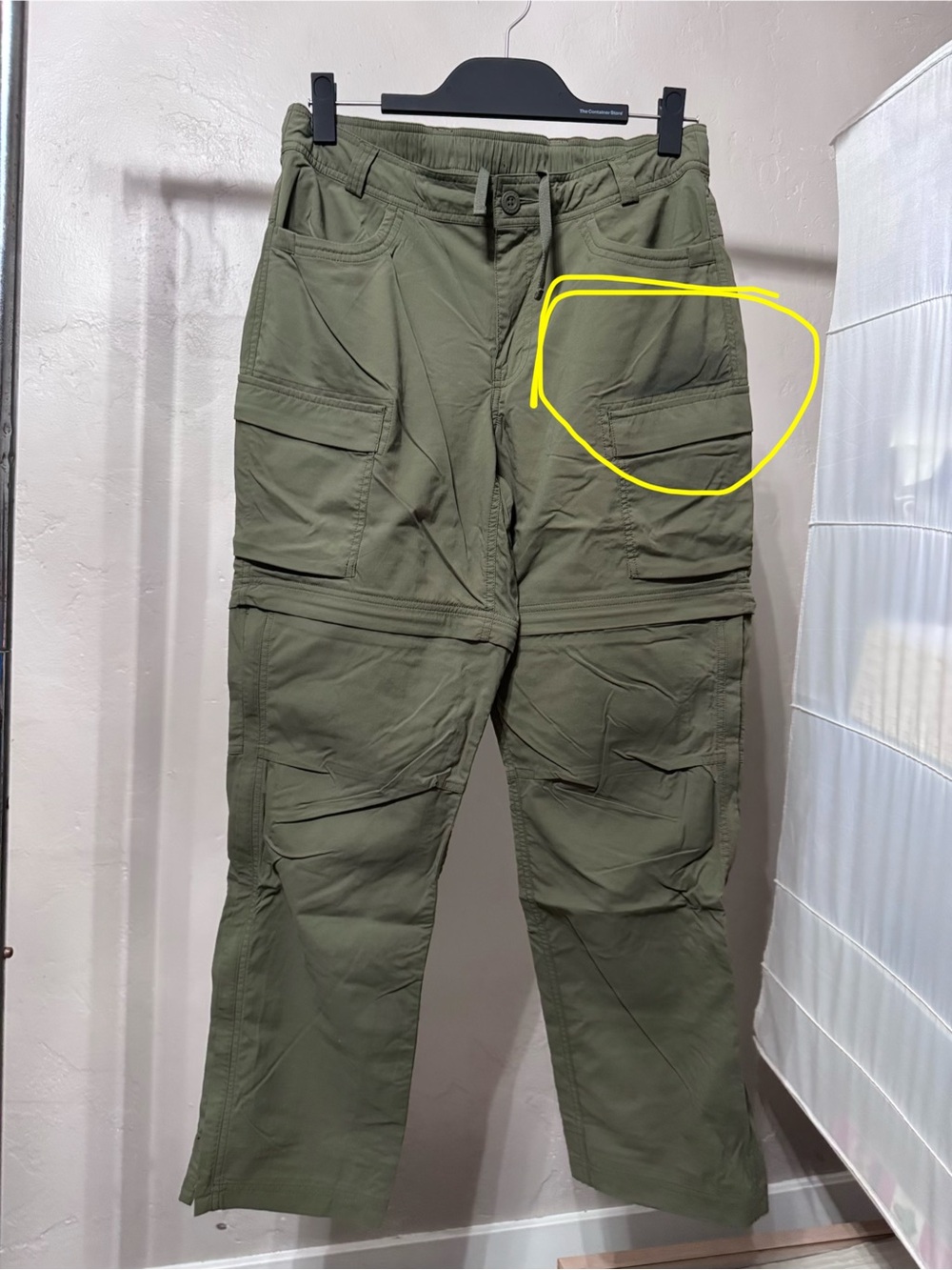 REI Olive Utility Zip-Off Cargo Pants